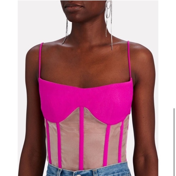 Rozie Corsets Tulle Trimmed Crepe Corset - Picture 3 of 7